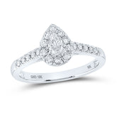 1/2CT-DIA NK 1/5CT-CPEAR SINGLE HALO ENGAGEMENT